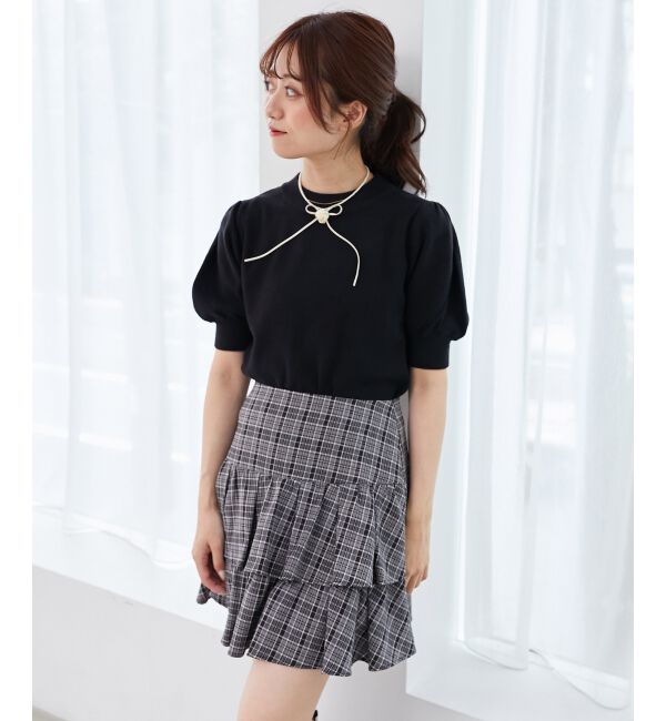 MAJESTICLEGON「パフスリーブニットプルオーバー」|ニット・セーター|