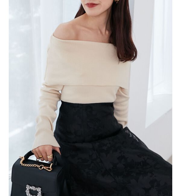 MAJESTICLEGON「レディニットドッキングワンピース」|ワンピース|アイボリー