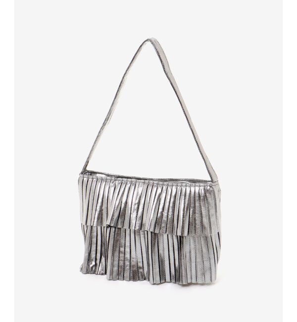 MAJESTICLEGON「シャイニープリーツミニバッグ」|ハンドバッグ|