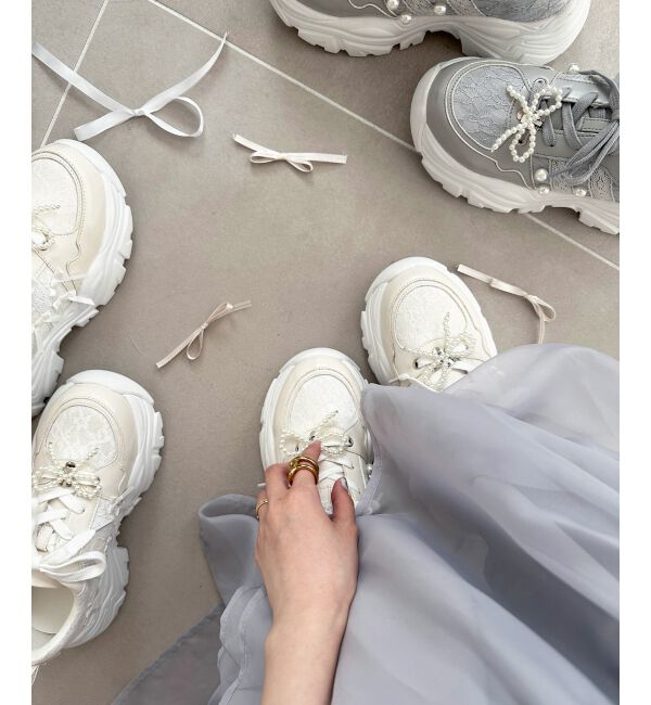 MAJESTICLEGON「2WAYデコリボンスニーカー」|スニーカー|