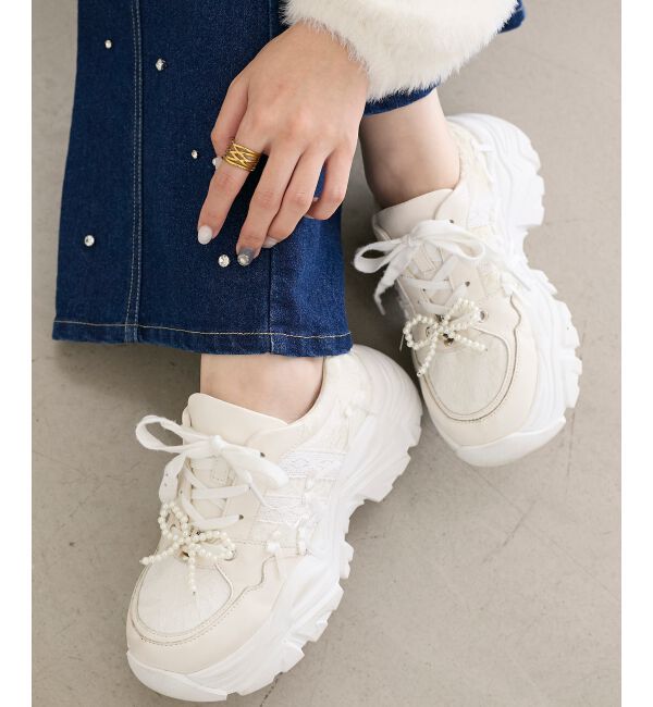 MAJESTICLEGON「2WAYデコリボンスニーカー」|スニーカー|オフ／柄