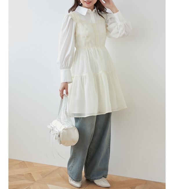 MAJESTICLEGON「シアーミニワンピ&シャツワンピSET」|ワンピース|