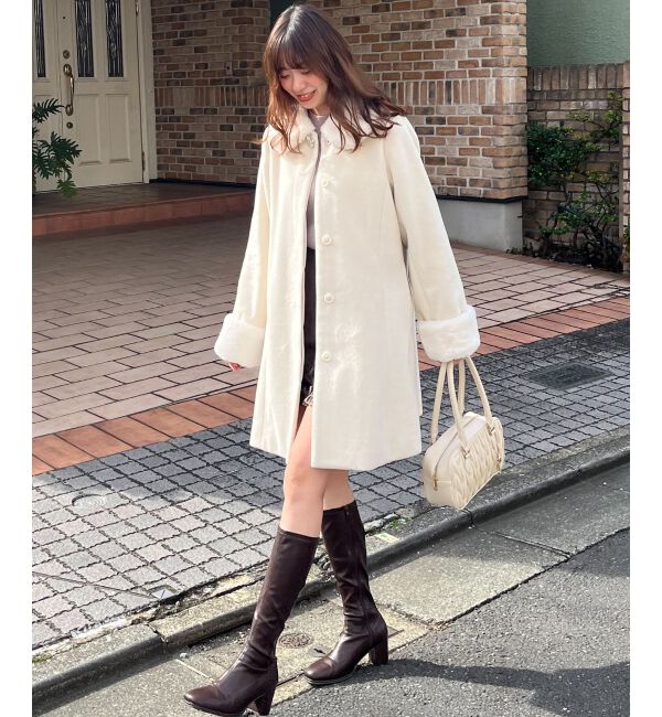 MAJESTICLEGON「7wayファー&times;ビジューコート」|その他|アイボリー