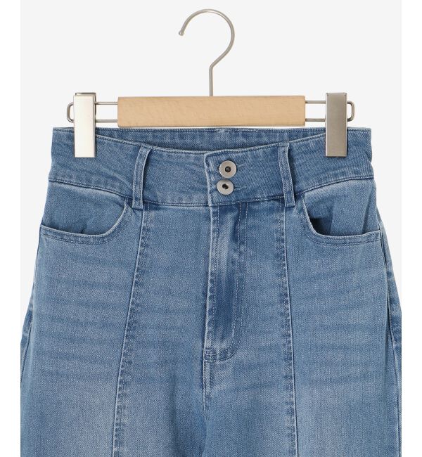  「◎レースベルトセット裾リボンデニム」|デニム|