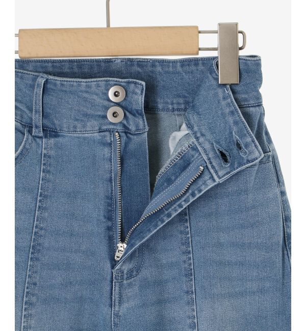  「◎レースベルトセット裾リボンデニム」|デニム|