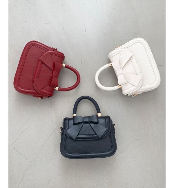 MAJESTICLEGON「クラシックリボンバッグ」|ハンドバッグ|