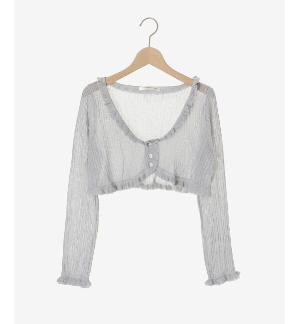  「パールチェーンキャミセットフリルカーデ」|カーディガン|