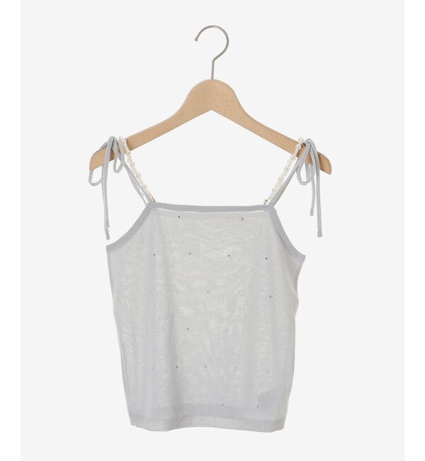  「パールチェーンキャミセットフリルカーデ」|カーディガン|