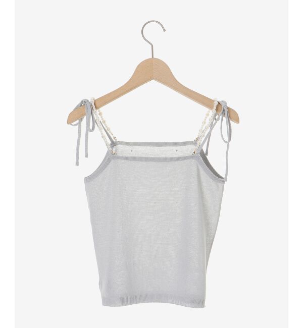  「パールチェーンキャミセットフリルカーデ」|カーディガン|