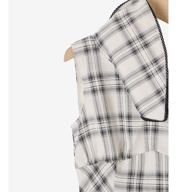  「チョーカーセットビッグカラーワンピース」|ワンピース|