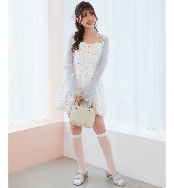  「キラキラボタンシアーカーディガン」|カーディガン|