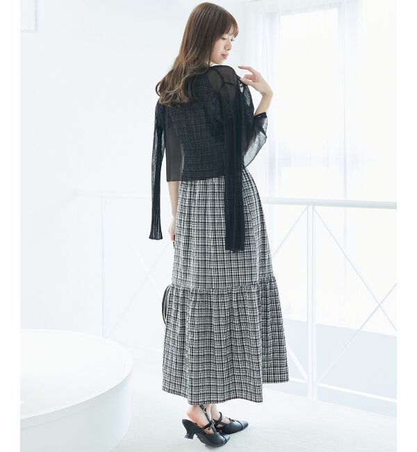  「キラキラボタンシアーカーディガン」|カーディガン|