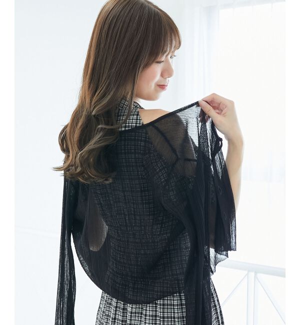  「キラキラボタンシアーカーディガン」|カーディガン|