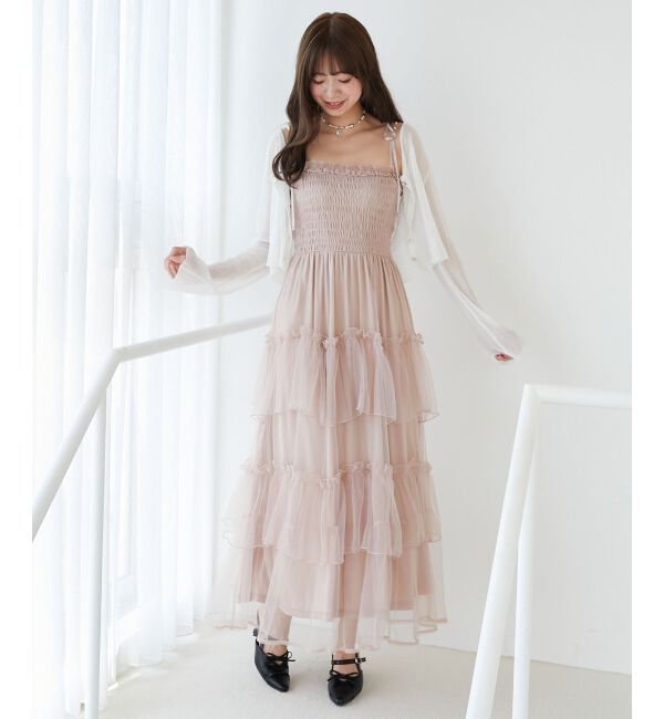  「キラキラボタンシアーカーディガン」|カーディガン|