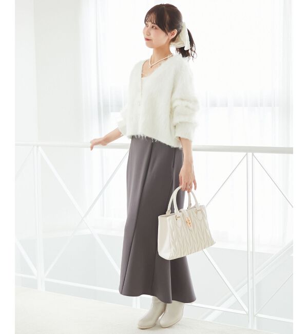  「ふわふわVネックショートカーデ」|カーディガン|