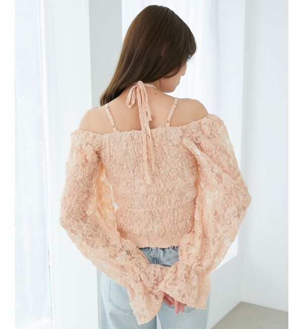  「2wayフラワーレースブラウス」|シャツ・ブラウス|