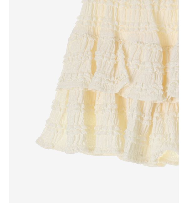  「カットレースフリルミニスカパン」|スカート|