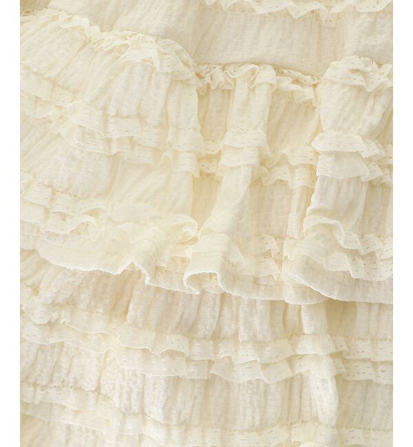  「カットレースフリルミニスカパン」|スカート|