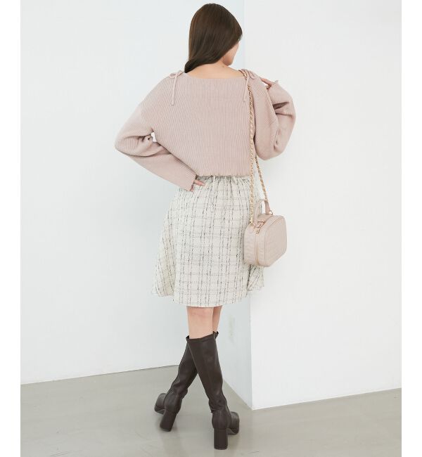  「ダイヤ柄ビジューキャミセットカーデ」|カーディガン|