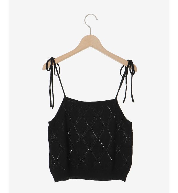  「ダイヤ柄ビジューキャミセットカーデ」|カーディガン|