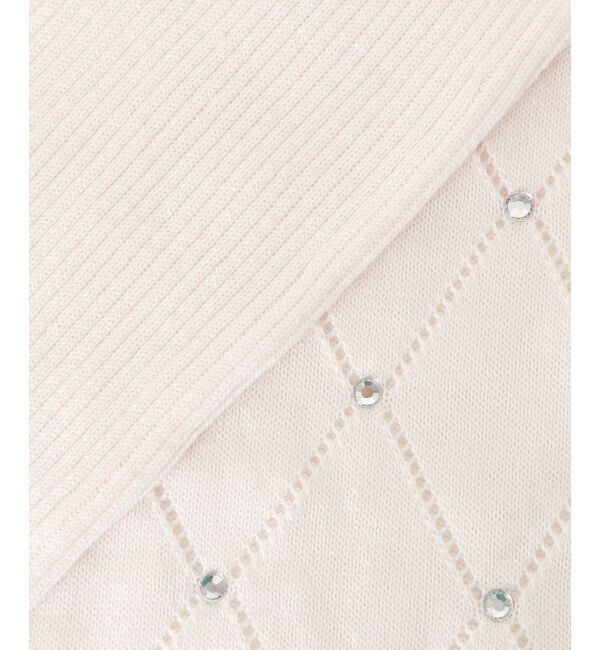  「ダイヤ柄ビジューキャミセットカーデ」|カーディガン|