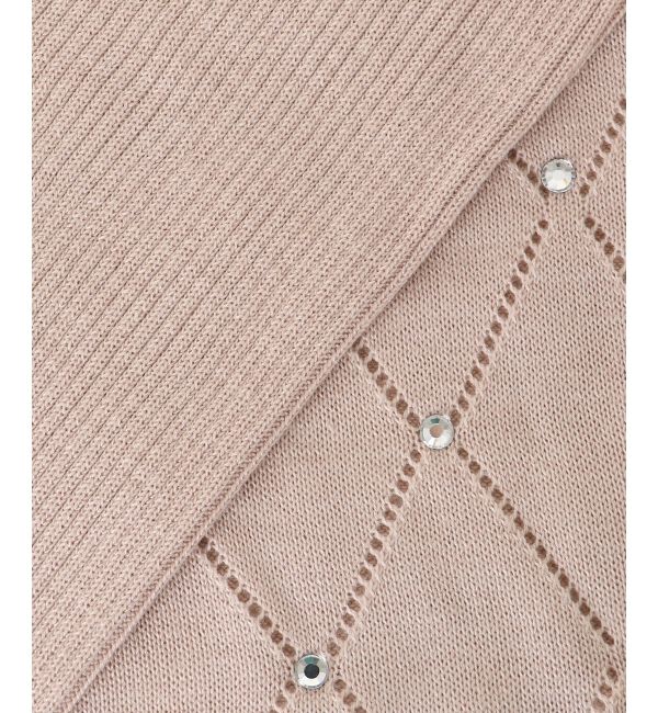  「ダイヤ柄ビジューキャミセットカーデ」|カーディガン|