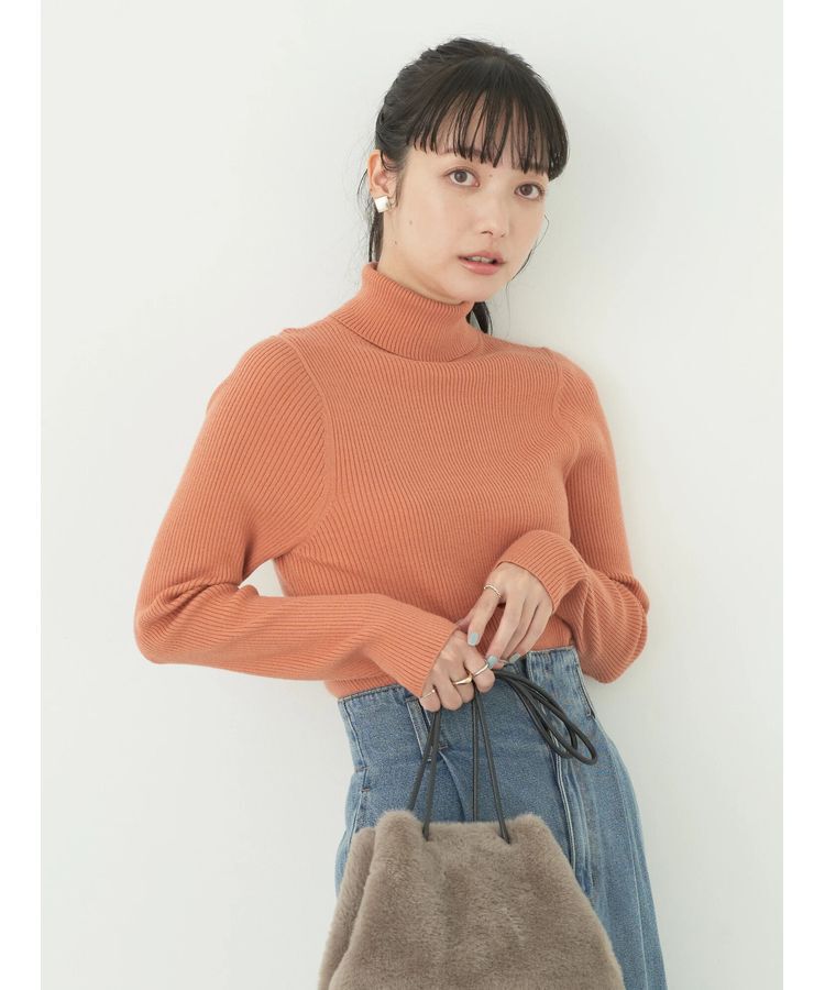 earth music&ecology「やわらかタッチリブタートルネックプルオーバー」|ニット・セーター|