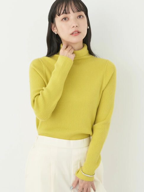 earth music&ecology「やわらかタッチリブタートルネックプルオーバー」|ニット・セーター|