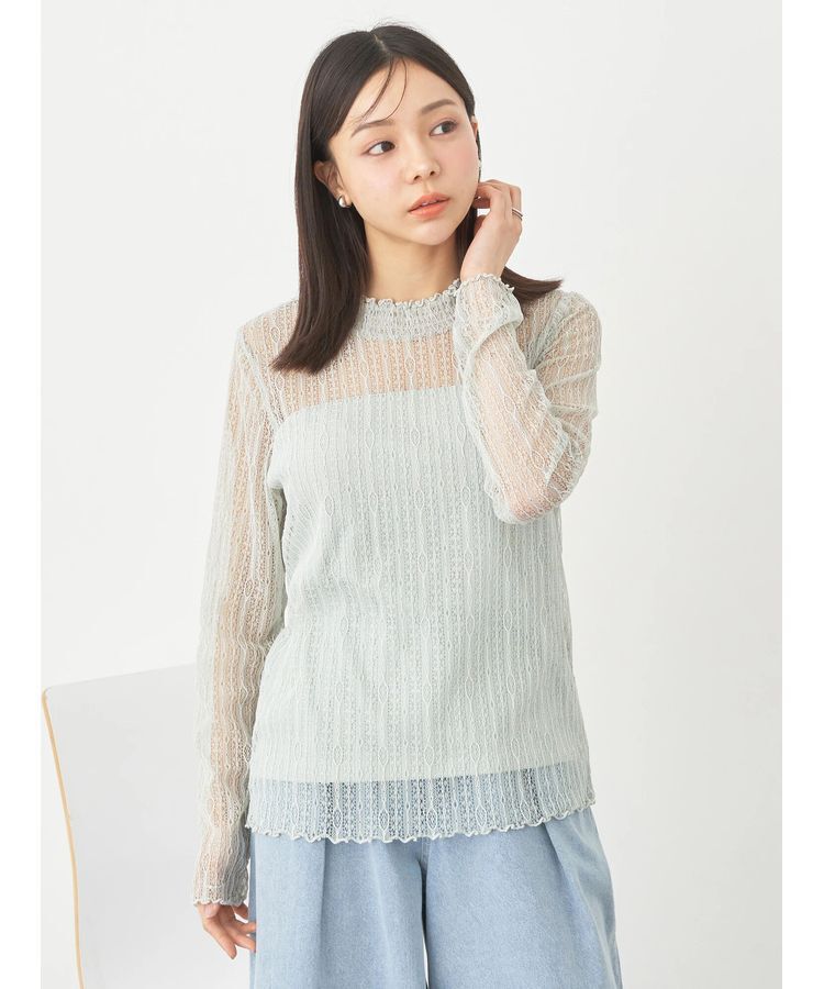 earth music&ecology「レースドッキングプルオーバー」|Tシャツ・カットソー|