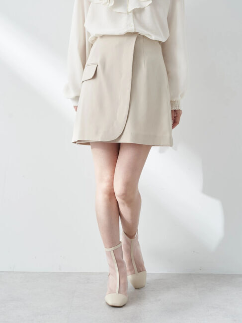 earth music&ecology「ラップミニスカート」|スカート|Light beige