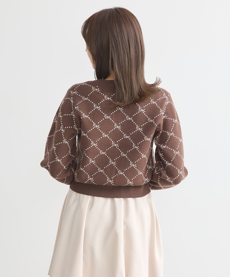 earth music&ecology「モノグラムコンパクトニットカーディガン」|カーディガン|