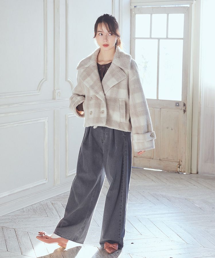 earth music&ecology「モノグラムコンパクトニットカーディガン」|カーディガン|