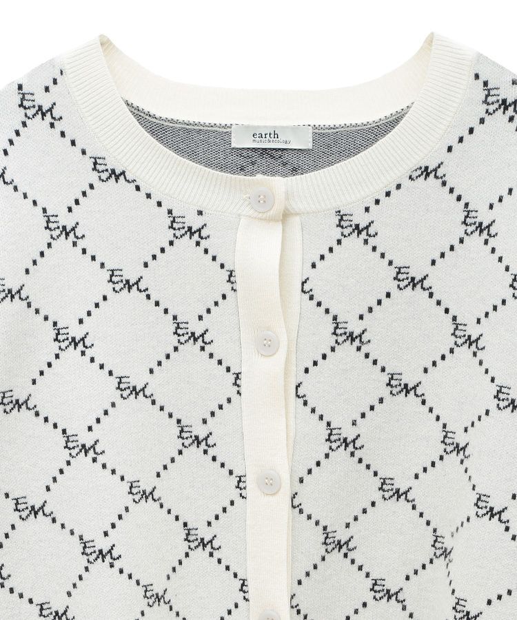 earth music&ecology「モノグラムコンパクトニットカーディガン」|カーディガン|