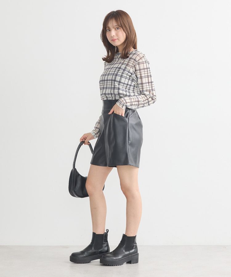 earth music&ecology「シアーチェックプルオーバー」|Tシャツ・カットソー|