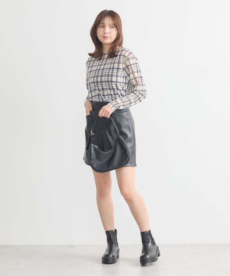 earth music&ecology「シアーチェックプルオーバー」|Tシャツ・カットソー|