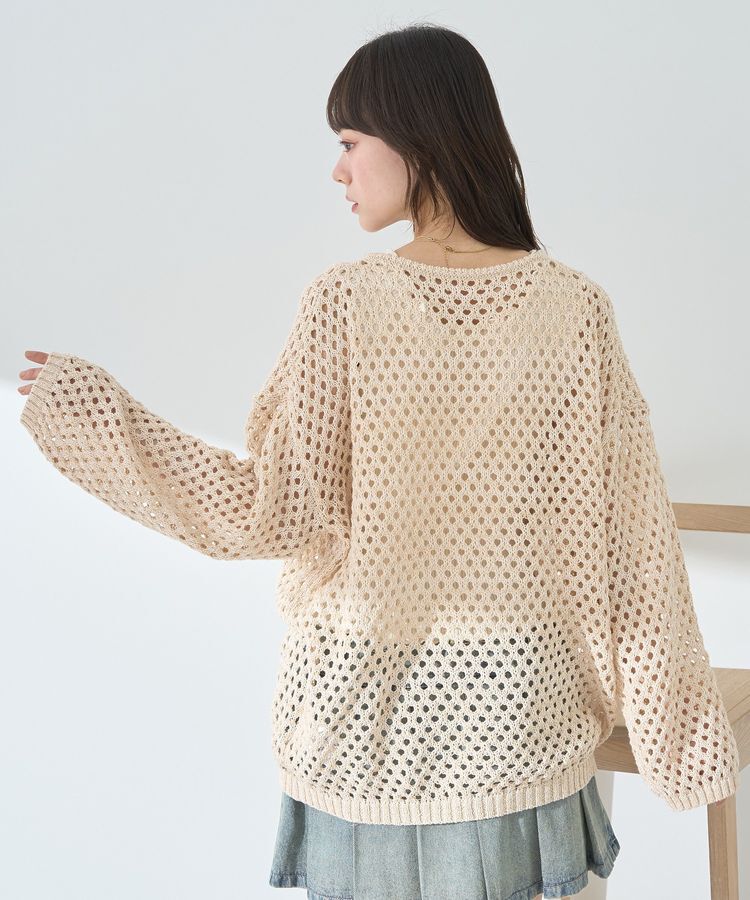 earth music&ecology「カラーメッシュプルオーバー」|チュニック|