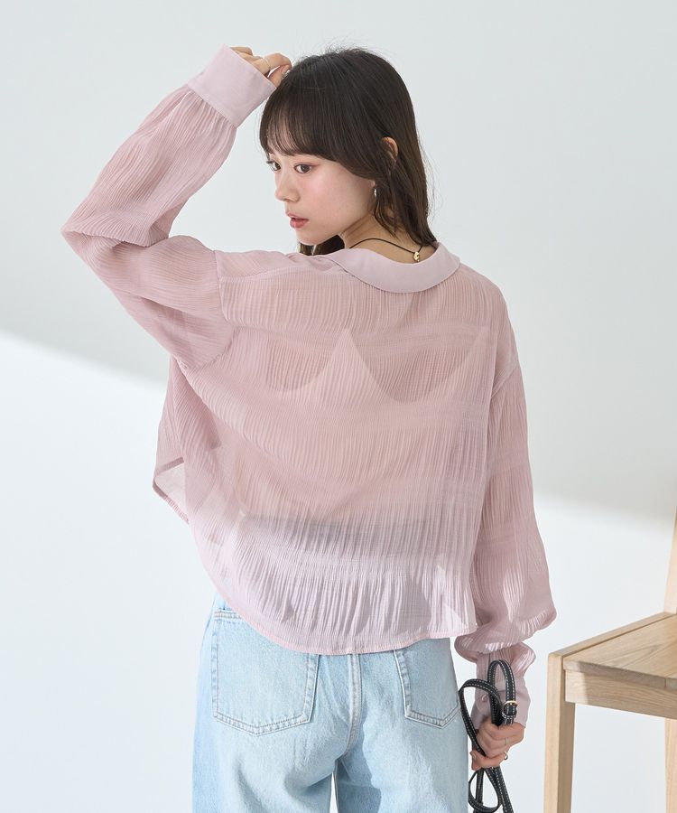 earth music&ecology「マジョリカプリーツショートシャツ」|シャツ・ブラウス|