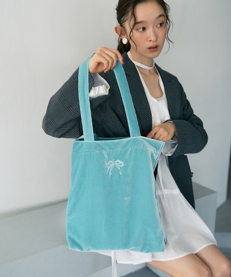 earth music&ecology「【WEB限定】ベロアトートバッグ」|トートバッグ|
