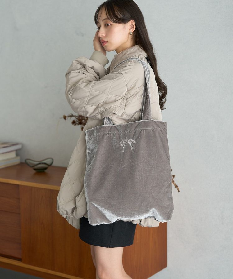 earth music&ecology「【WEB限定】ベロアトートバッグ」|トートバッグ|