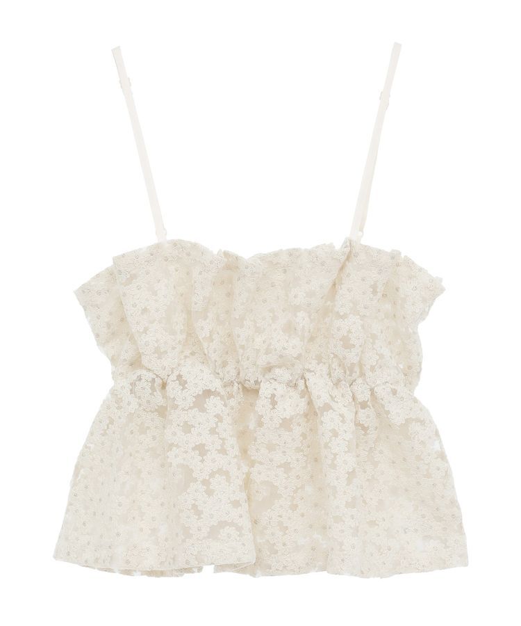 earth music&ecology「キラキラフラワー刺繍ビスチェ」|ベスト・ジレ|