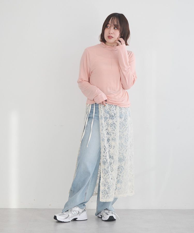 earth music&ecology「あったかフェミニンインナー(シアーハイネック)」|Tシャツ・カットソー|