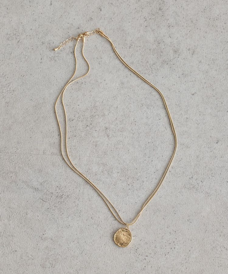 earth music&ecology「レイヤードチェーンメダリオンネックレス」|ネックレス|Gold