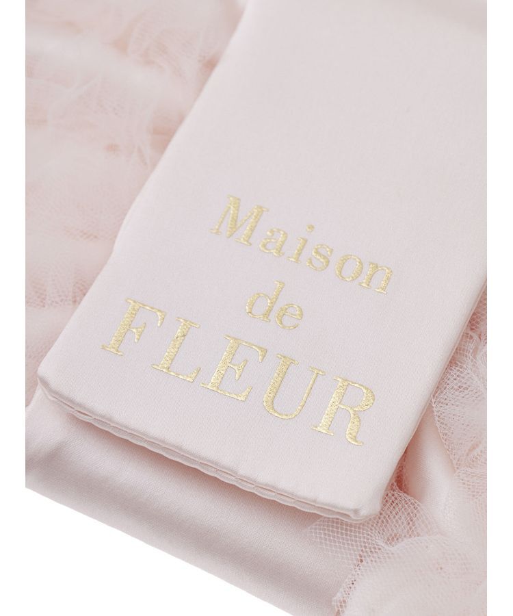 Maison de FLEUR「チュールフリルリボンポーチ」|ポーチ|