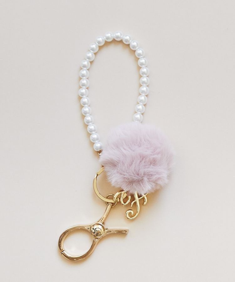 Maison de FLEUR「ファーボールグローブホルダー」|その他|ピンク