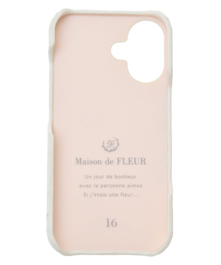 Maison de FLEUR「リボンプリントアイフォン16ケース」|モバイルケース|