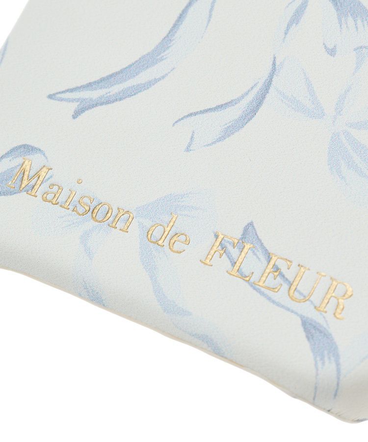 Maison de FLEUR「リボンプリントアイフォン16ケース」|モバイルケース|