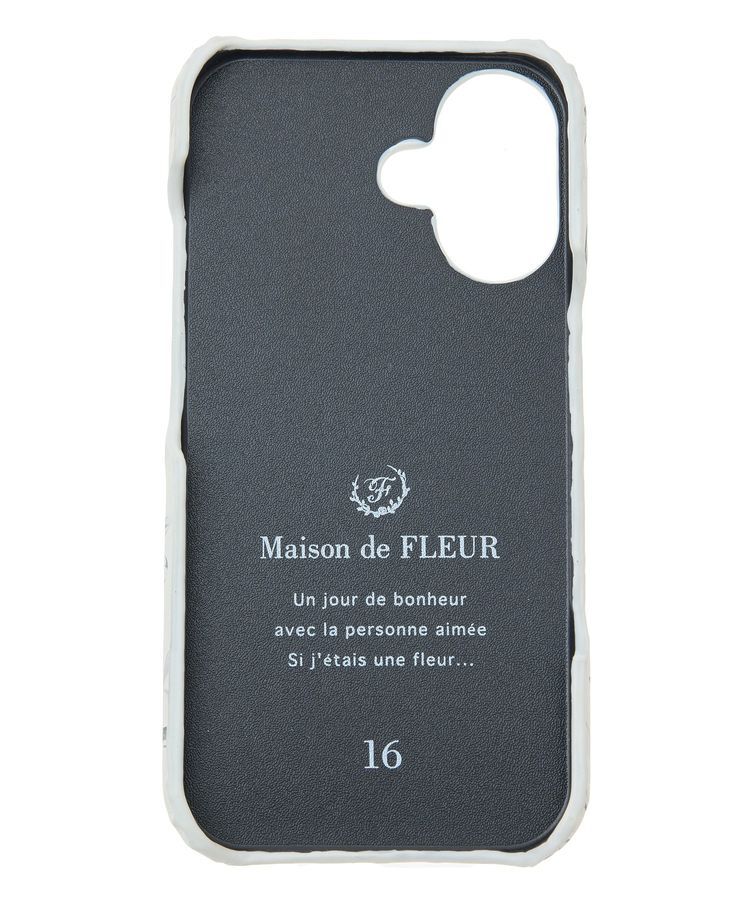 Maison de FLEUR「リボンプリントアイフォン16ケース」|モバイルケース|