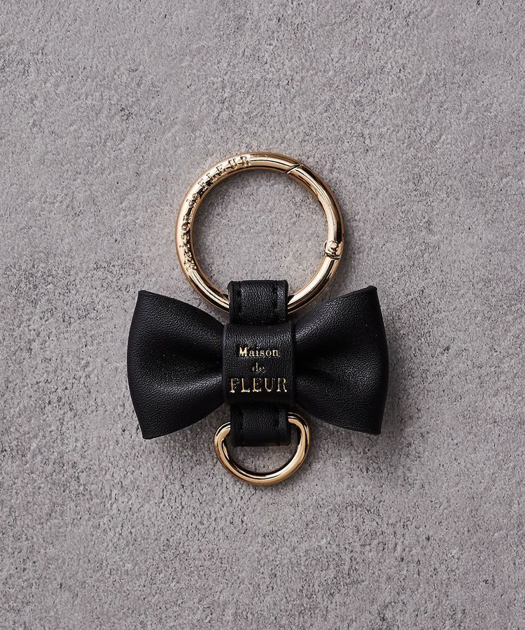 Maison de FLEUR「リボンキーリング」|その他|ブラック