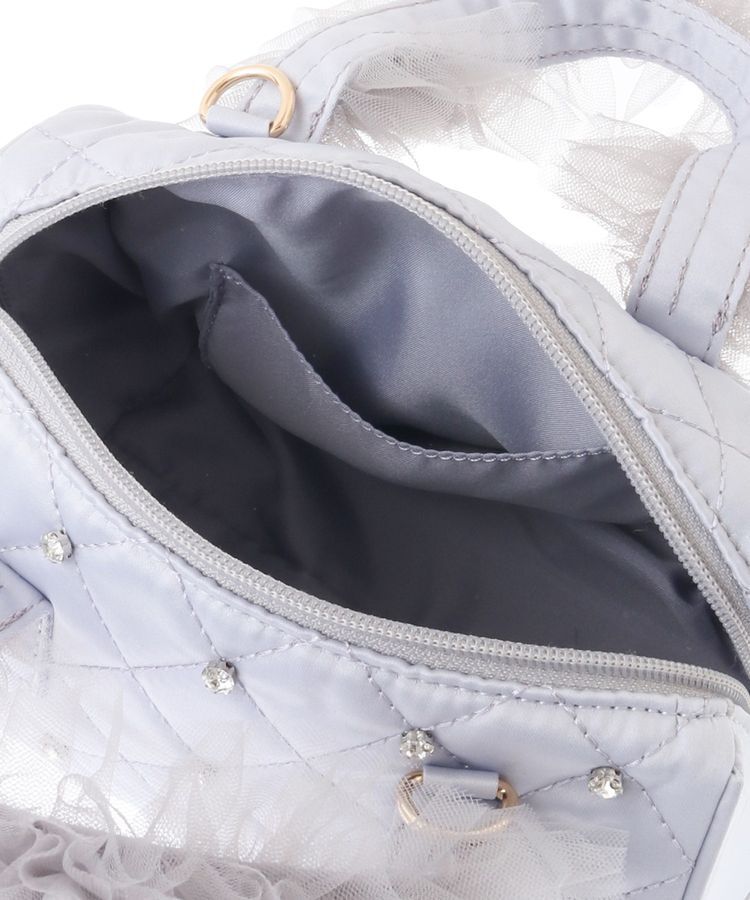 Maison de FLEUR「EC限定チュールハンドルラインストーンボストン」|ハンドバッグ|