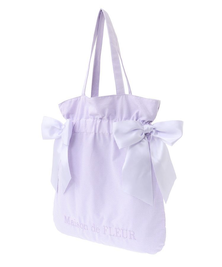 Maison de FLEUR「ギンガムチェックダブルリボントートバッグ」|トートバッグ|